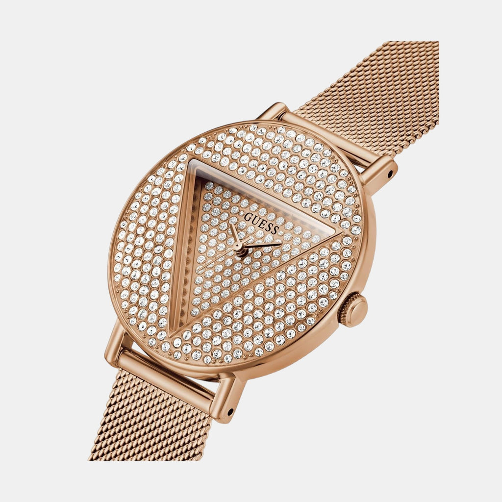 Guess Women Round Rose Gold watch
