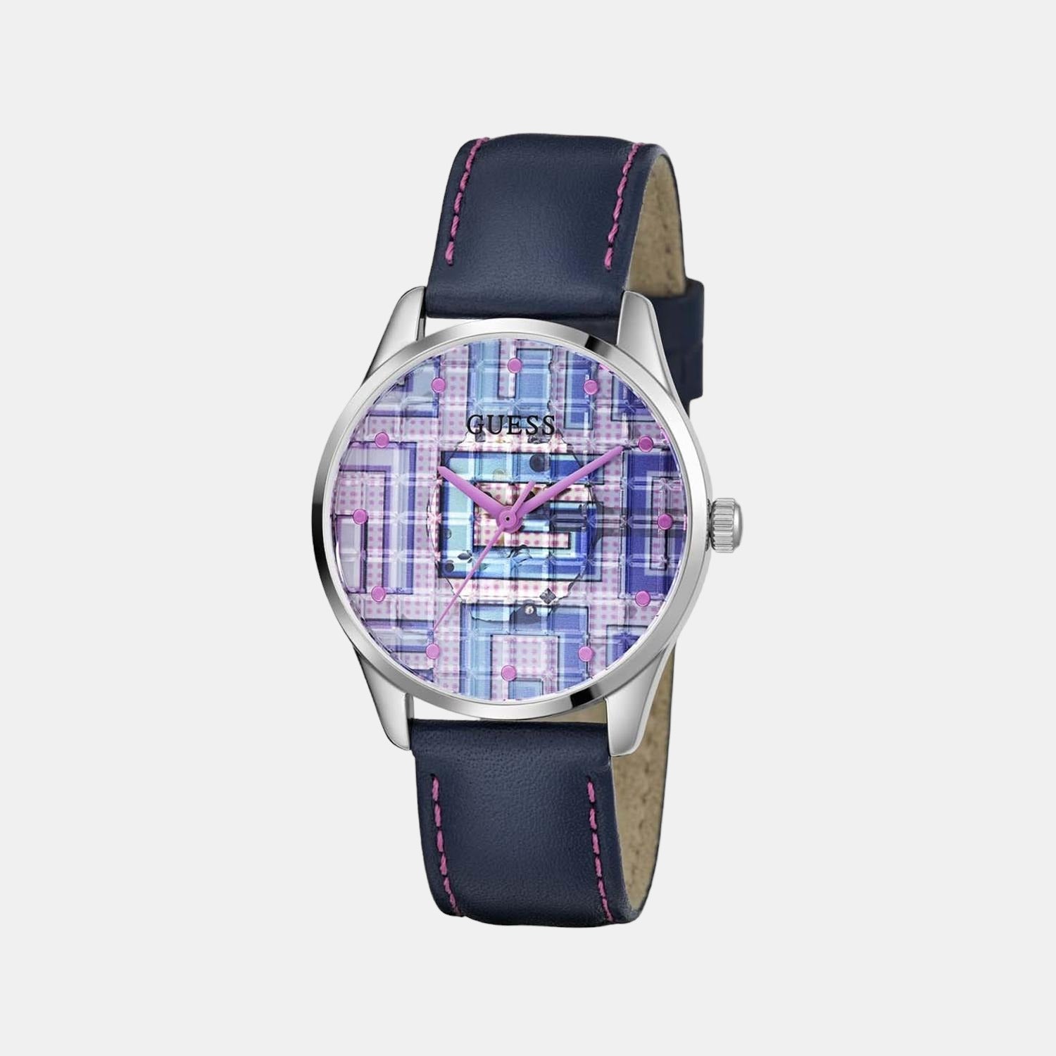 Guess Leather Two Tone watch