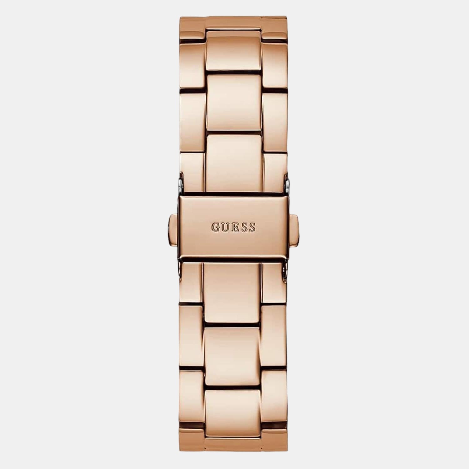 Guess Men Round Rose Gold watch