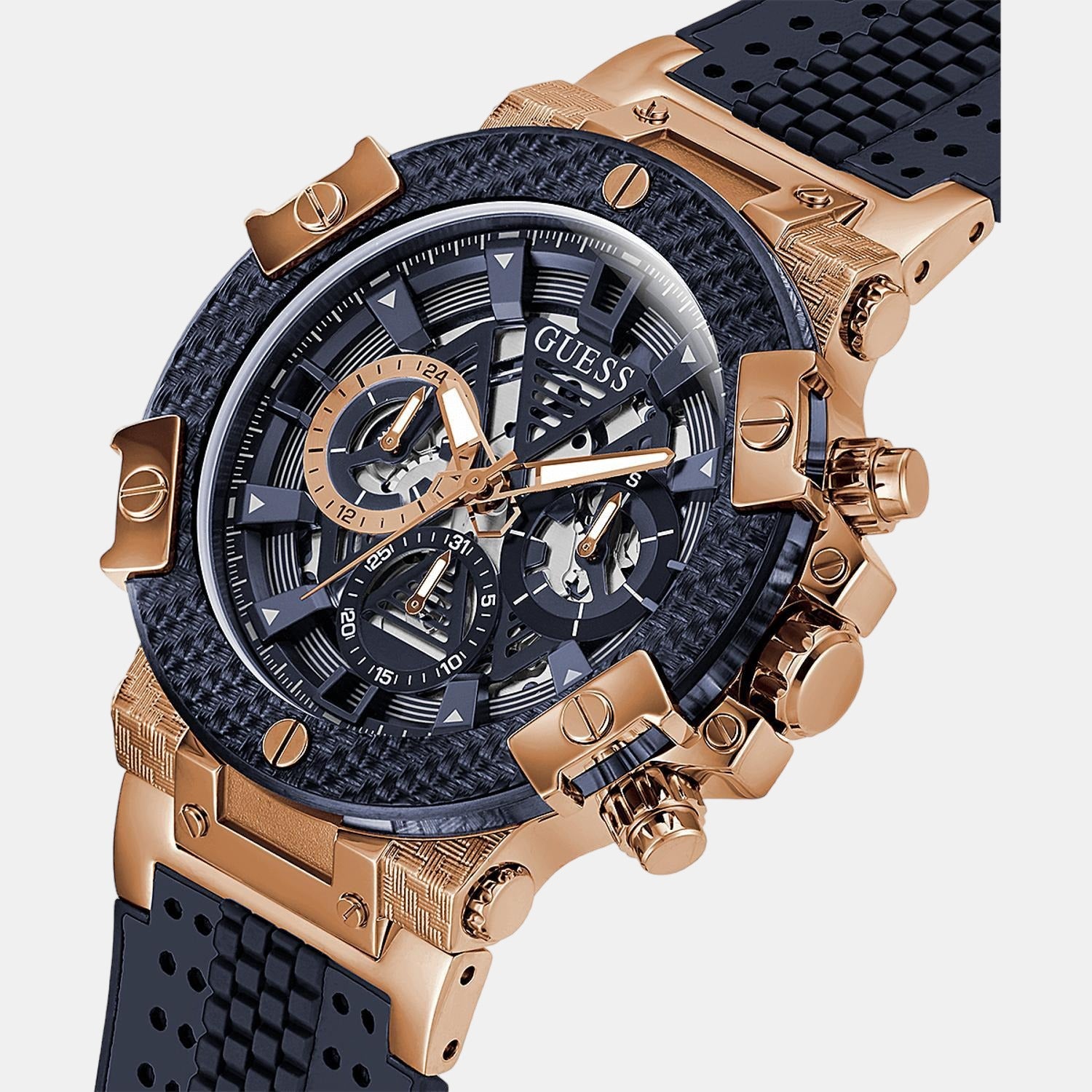 Guess Stainless Steel Round watch