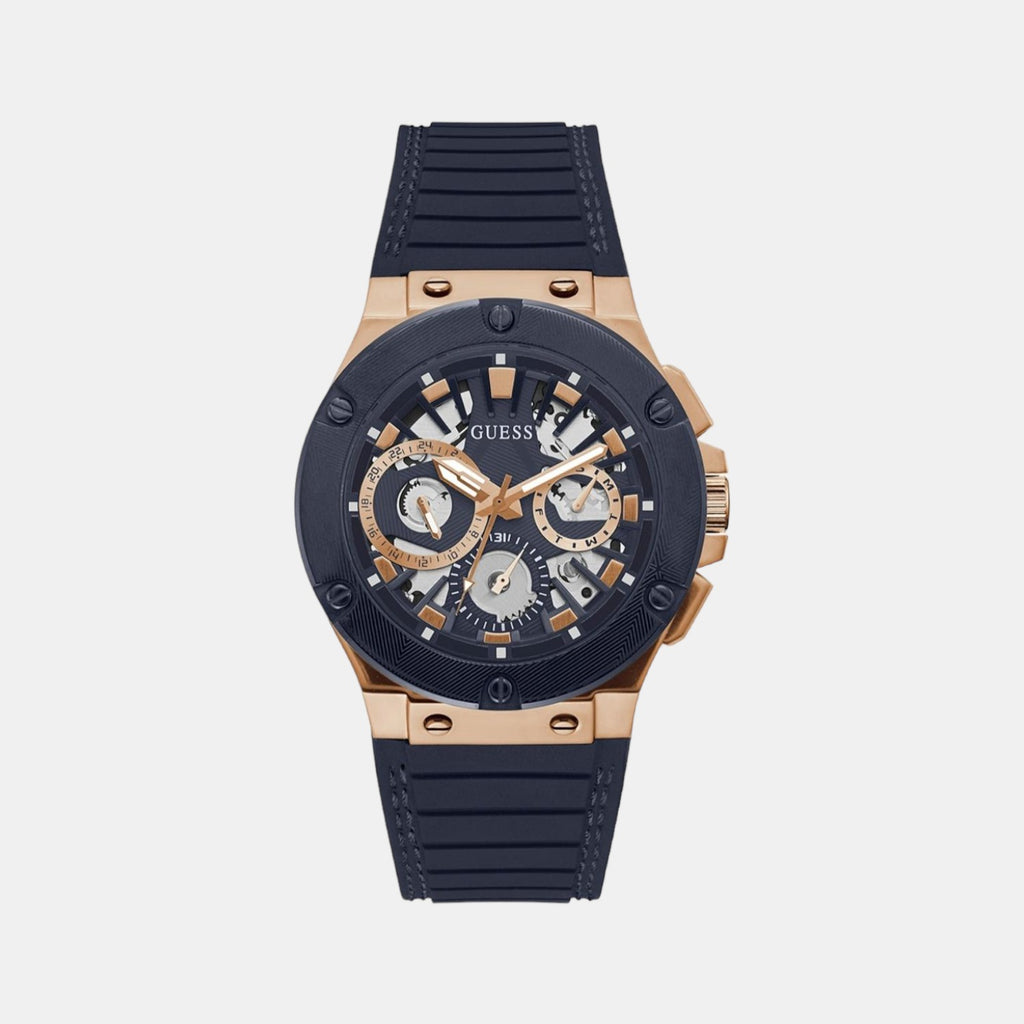 Guess Round Blue Analog watch