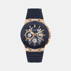 Guess Round Blue Analog watch