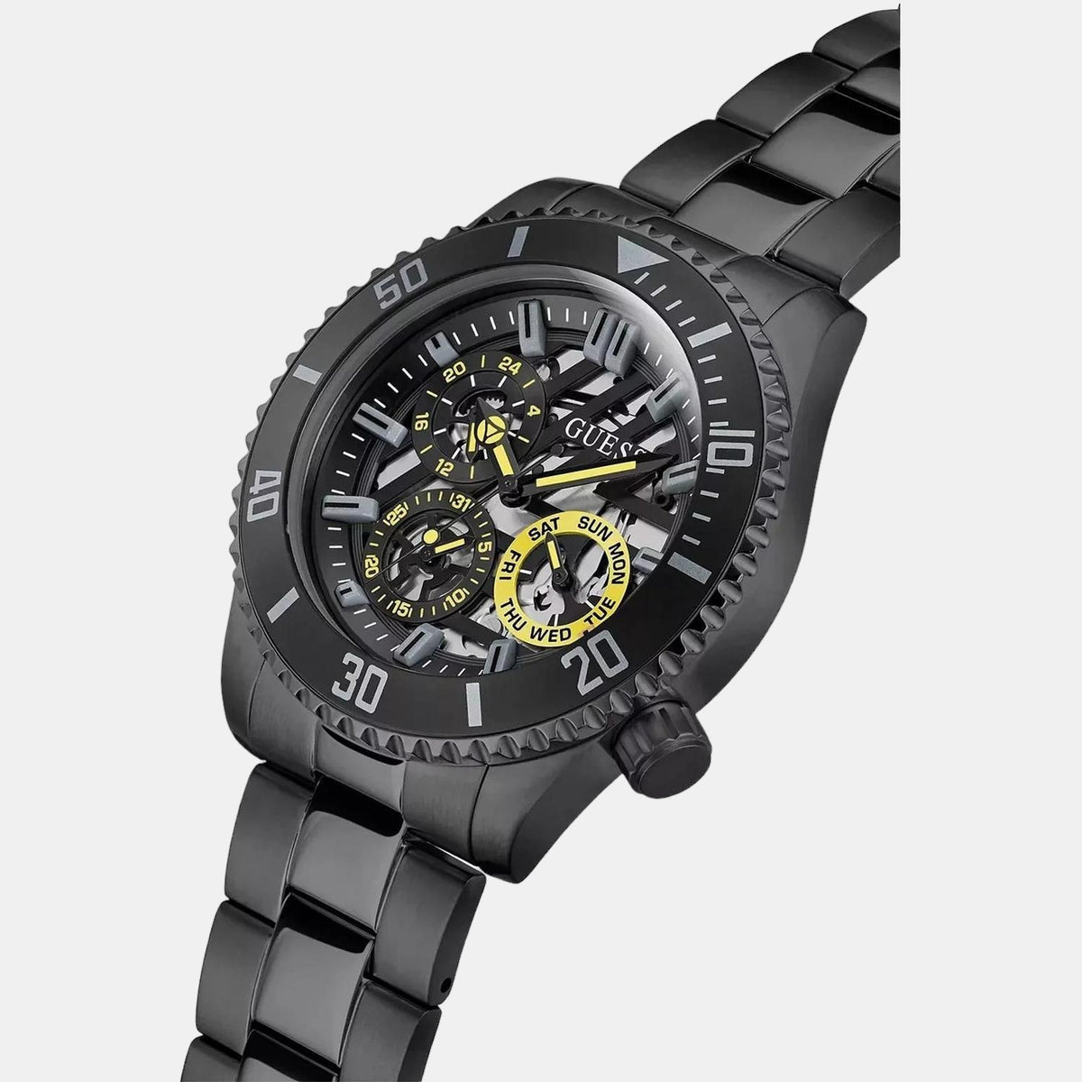Guess Stainless Steel Round watch