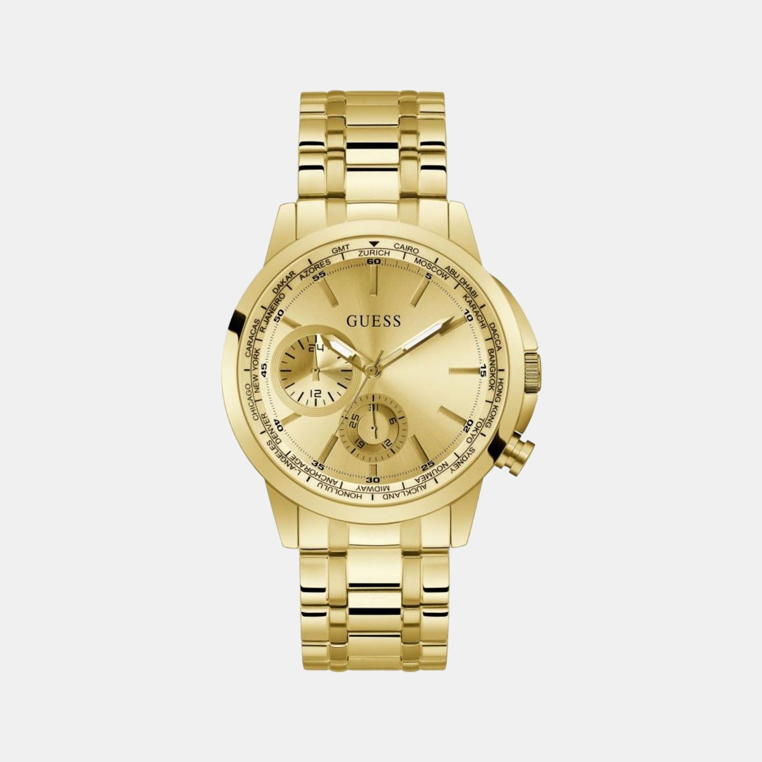 Guess Round Gold Analog watch