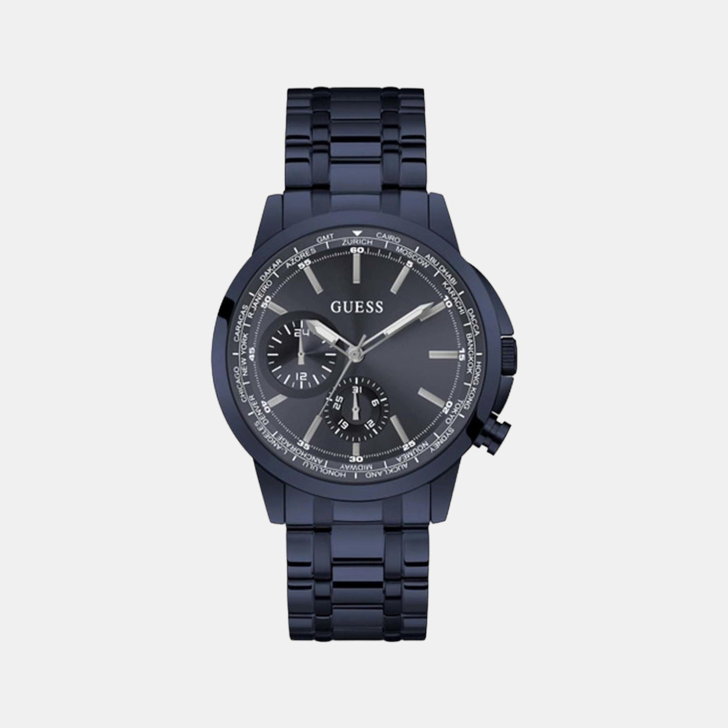 Guess Round Blue Chronograph watch