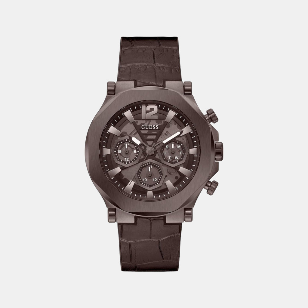 Guess Round Brown Chronograph watch