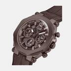 Guess Men Round Brown watch