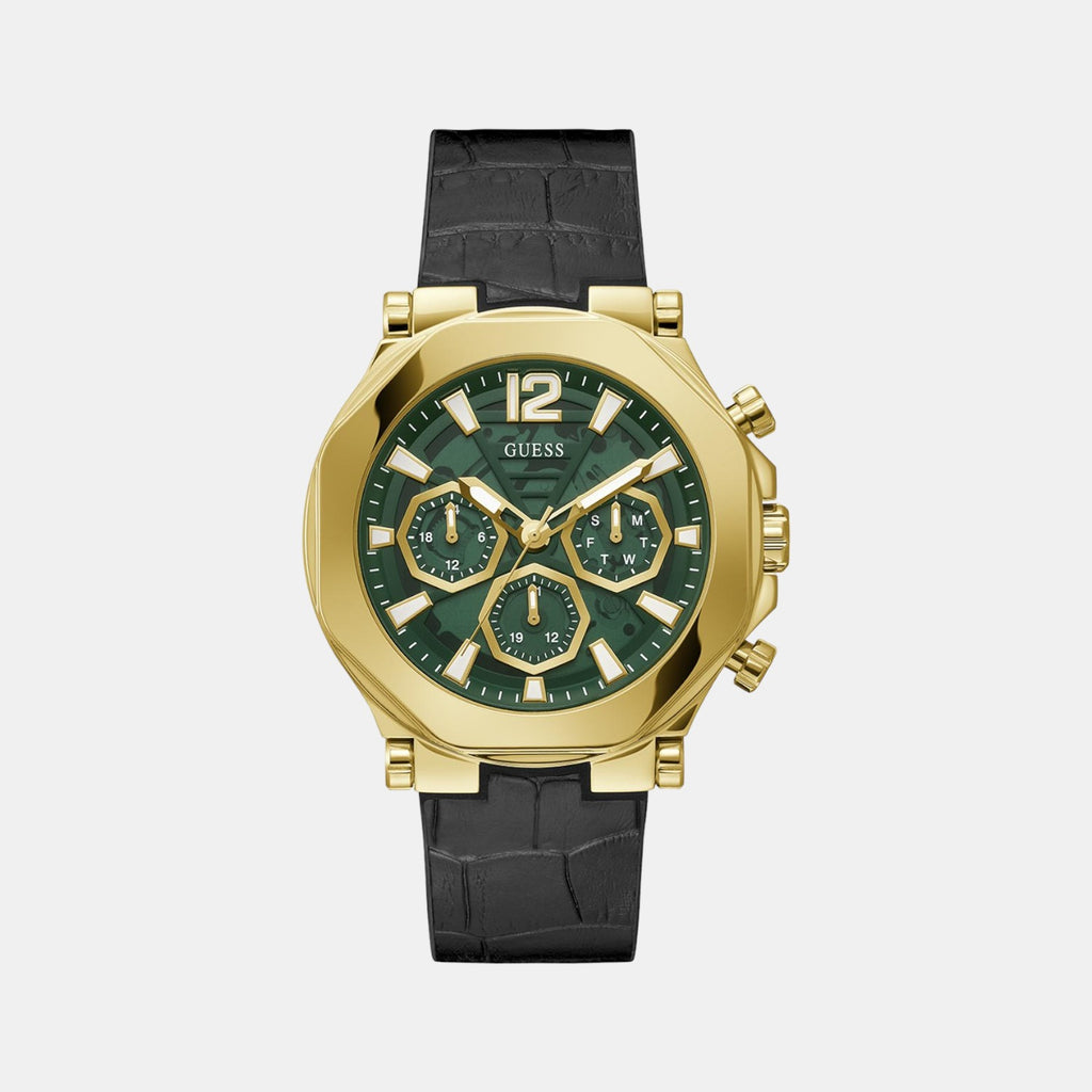 Guess Round Green Chronograph watch