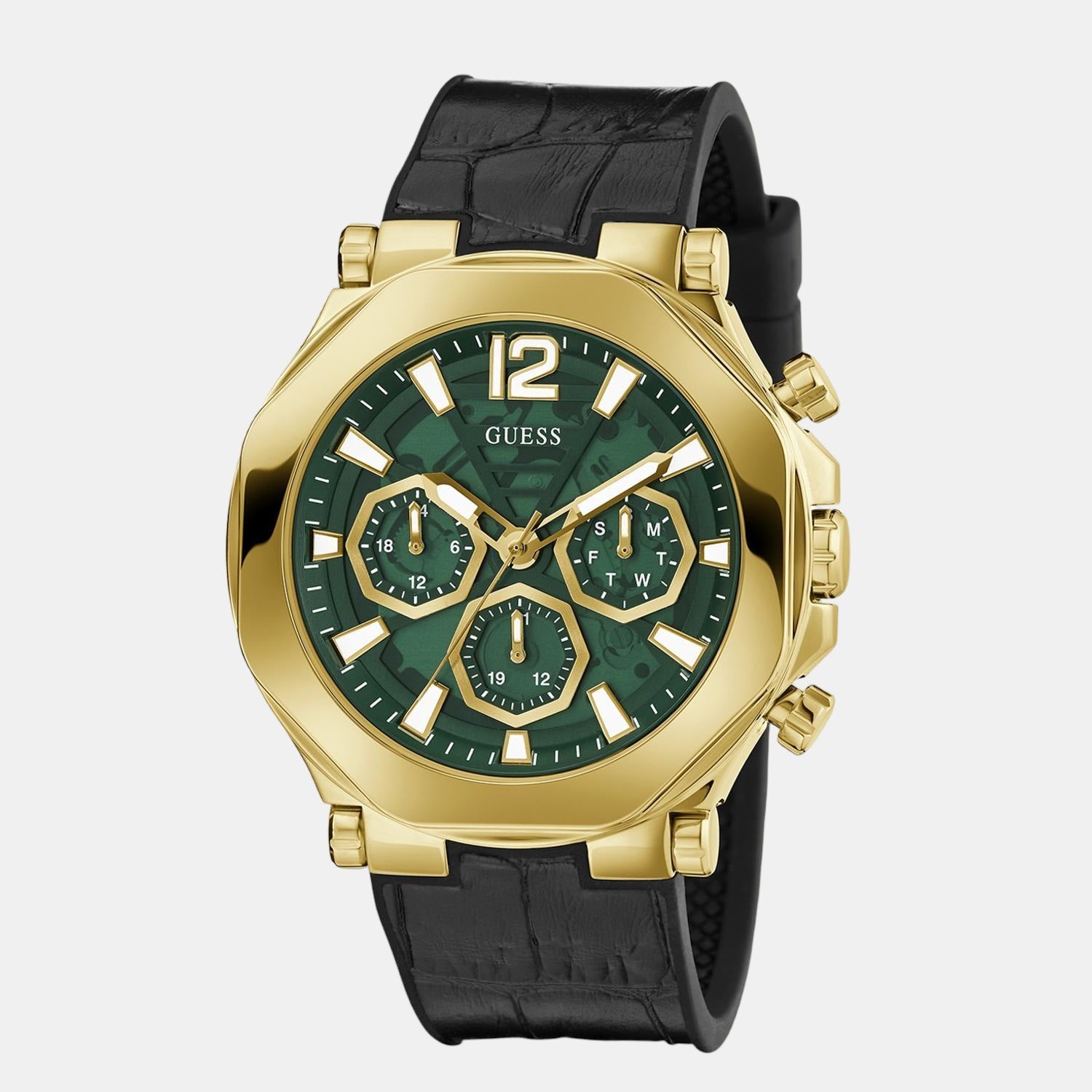 Guess Leather Green watch