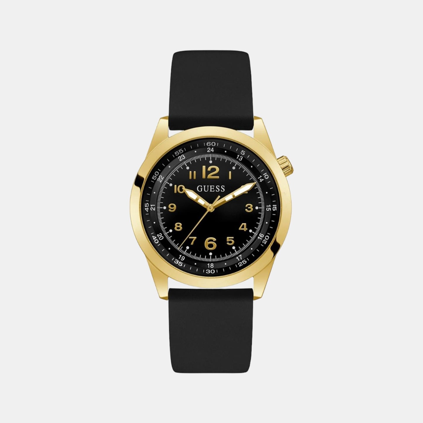 Male Black Analog Silicon Watch GW0494G2