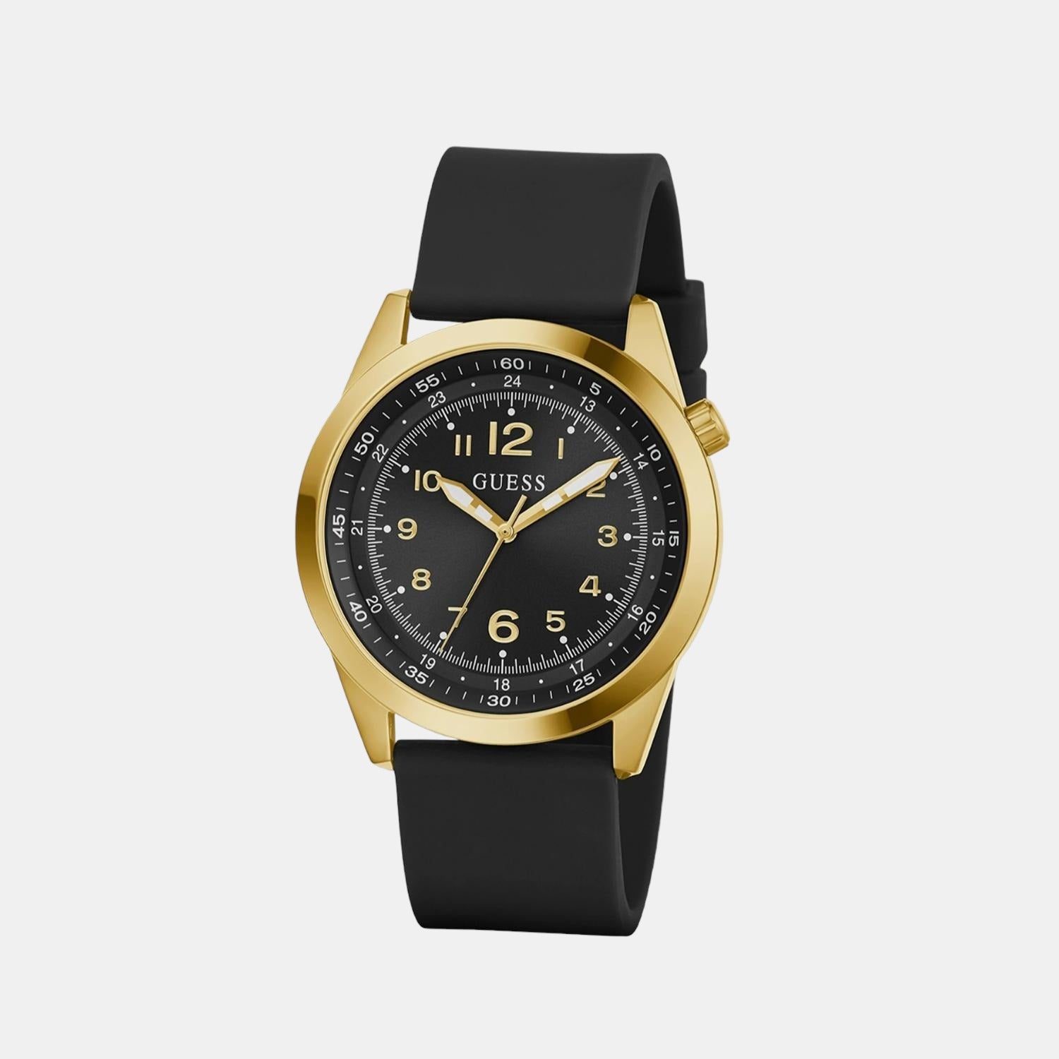 Guess Men Round Black watch