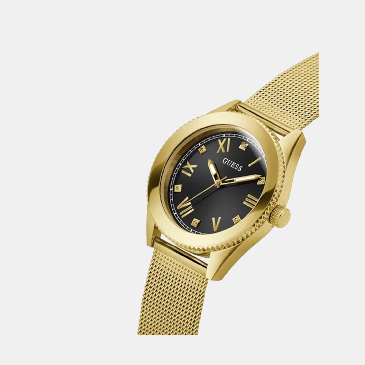 Guess Men Round Black watch