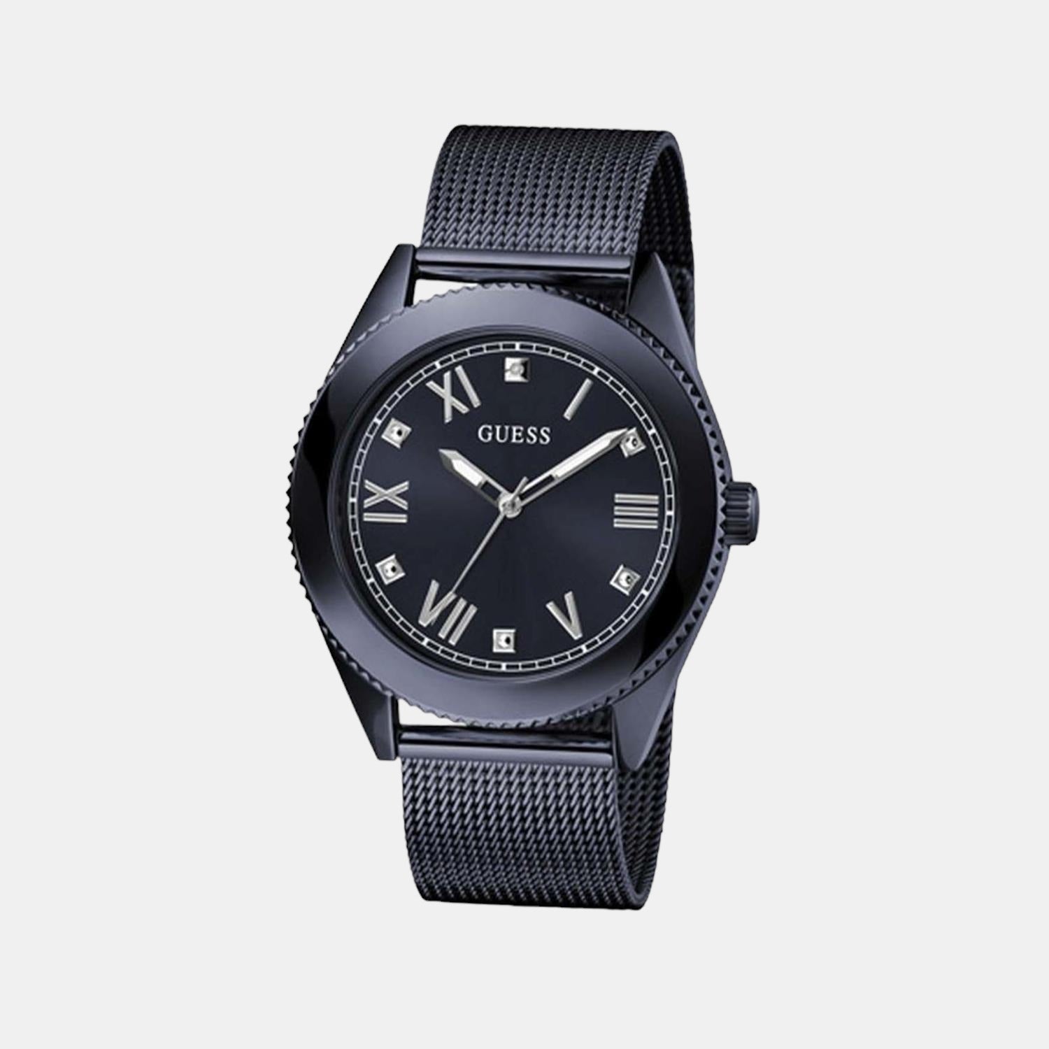 Guess black shop stainless steel watch