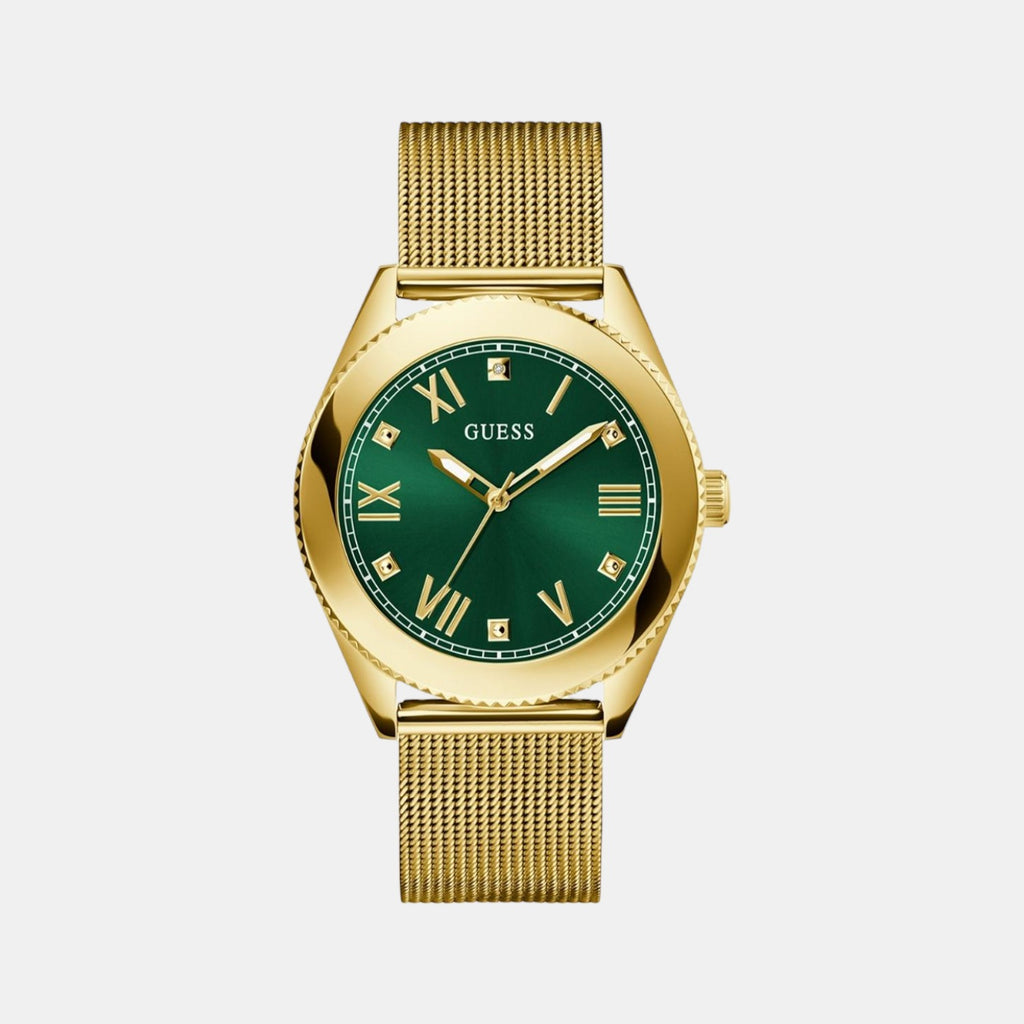 Guess Round Green Analog watch