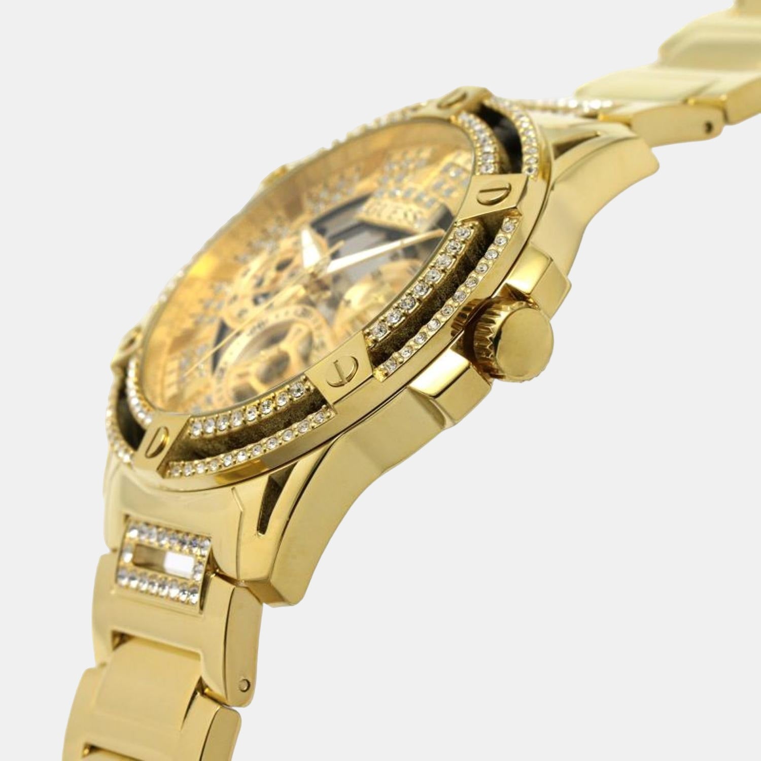 Guess 48 mm Gold Quartz watch