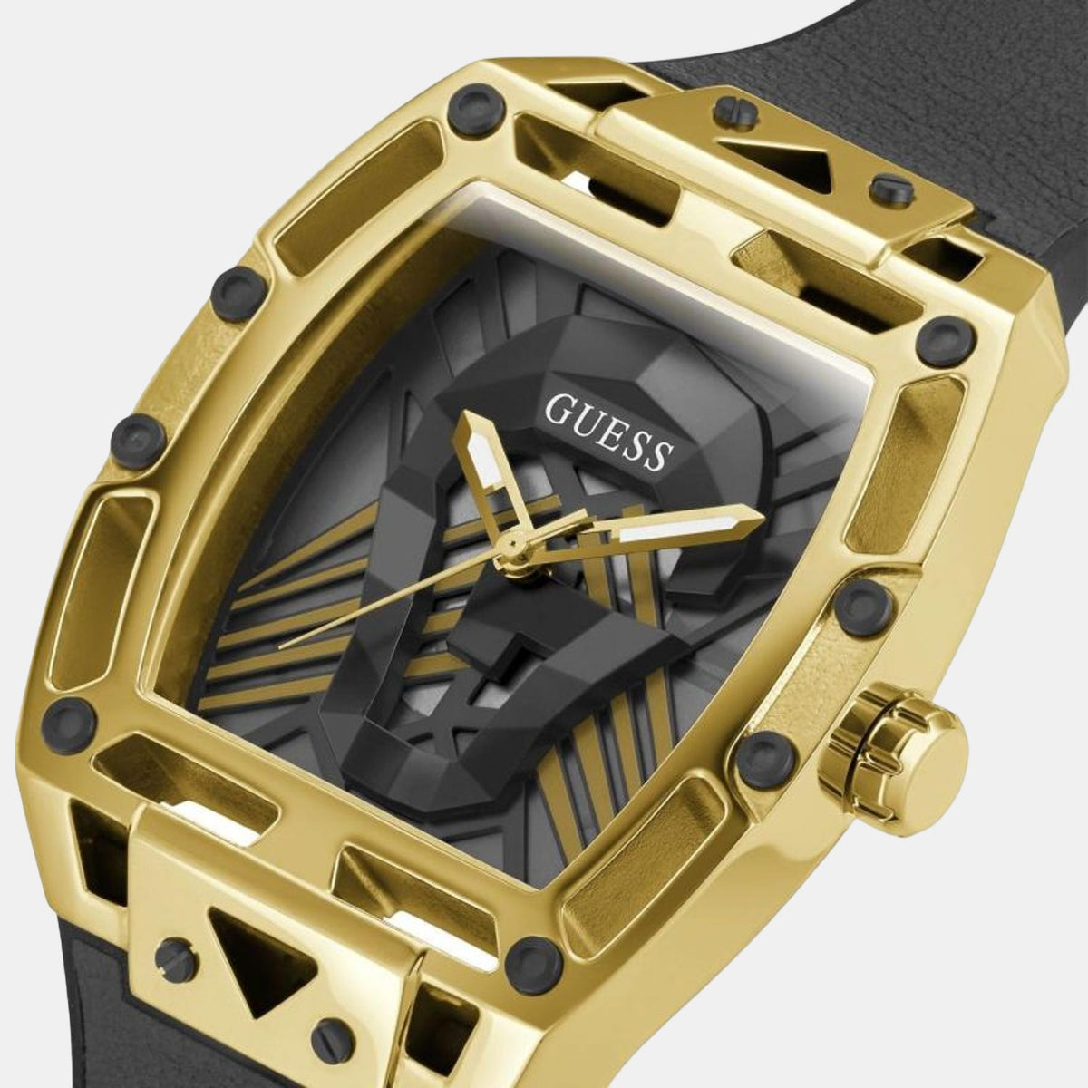 Guess Stainless Steel Round watch