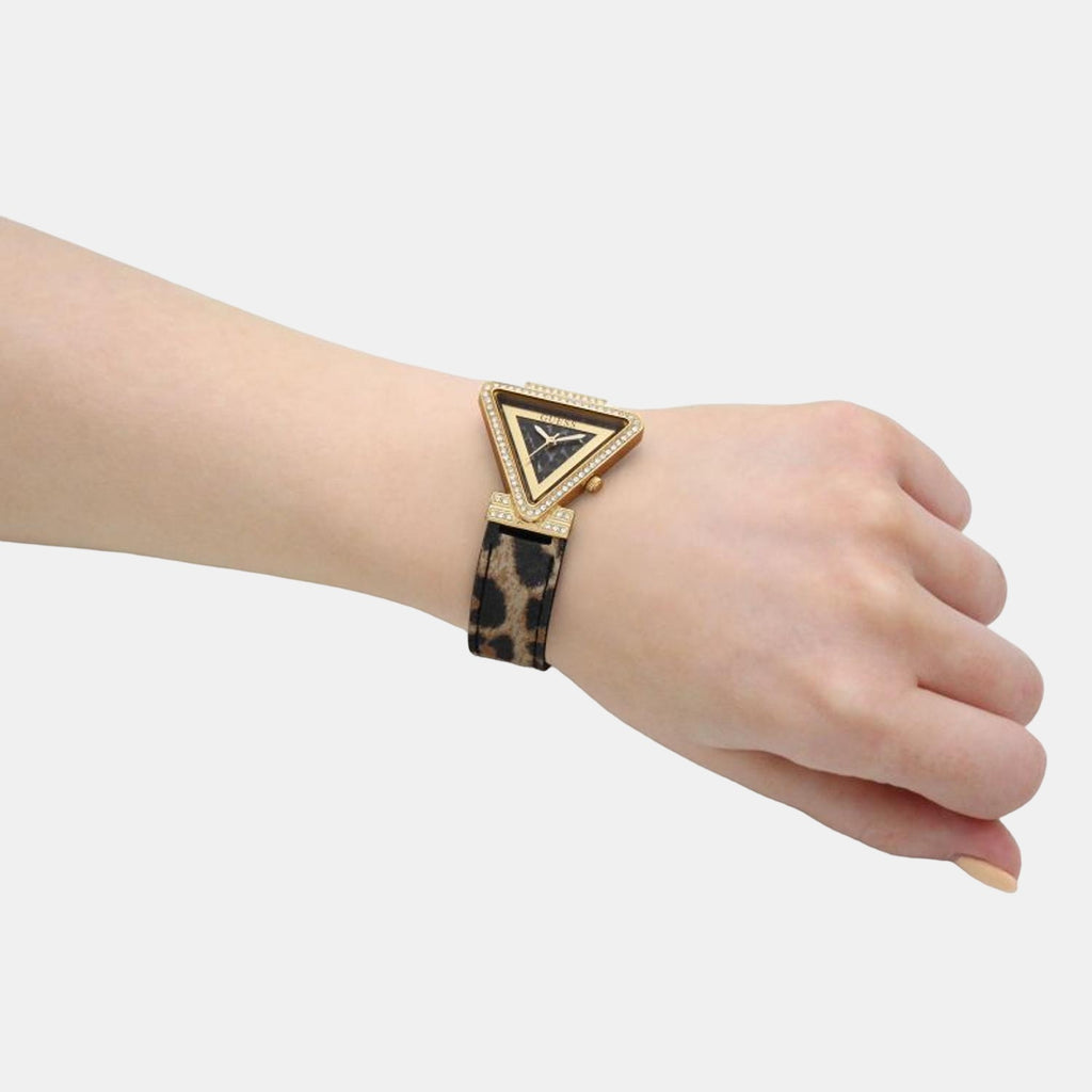 Guess Leather Two Tone watch