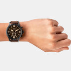 Fossil Leather Black watch