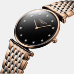 Longines Women Round Black watch