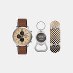 Fossil Round Brown Chronograph watch