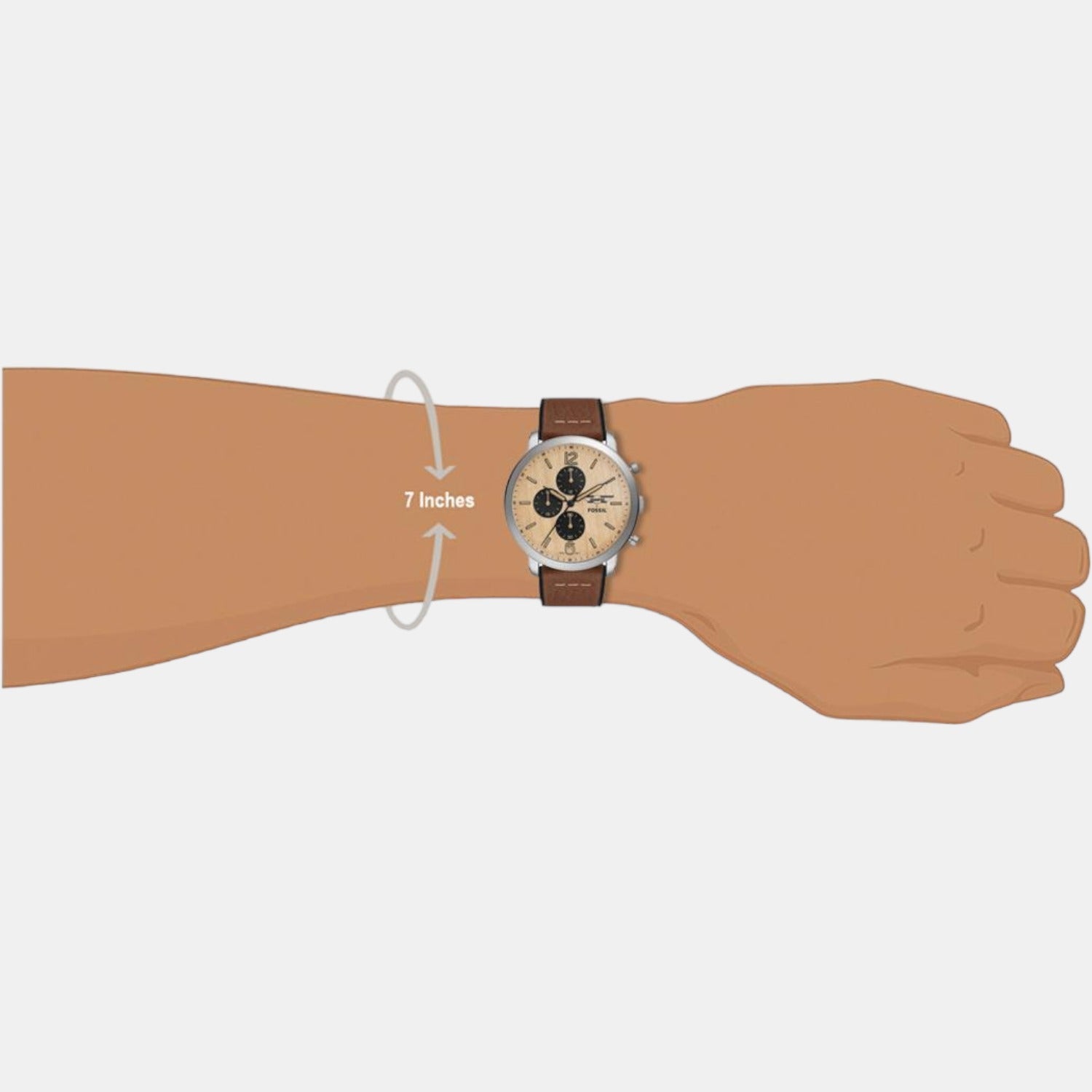 Fossil Male Brown Quartz Leather Chronograph Watch | Fossil – Just