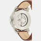 Male Cream Analog Leather Automatic Watch ME3099