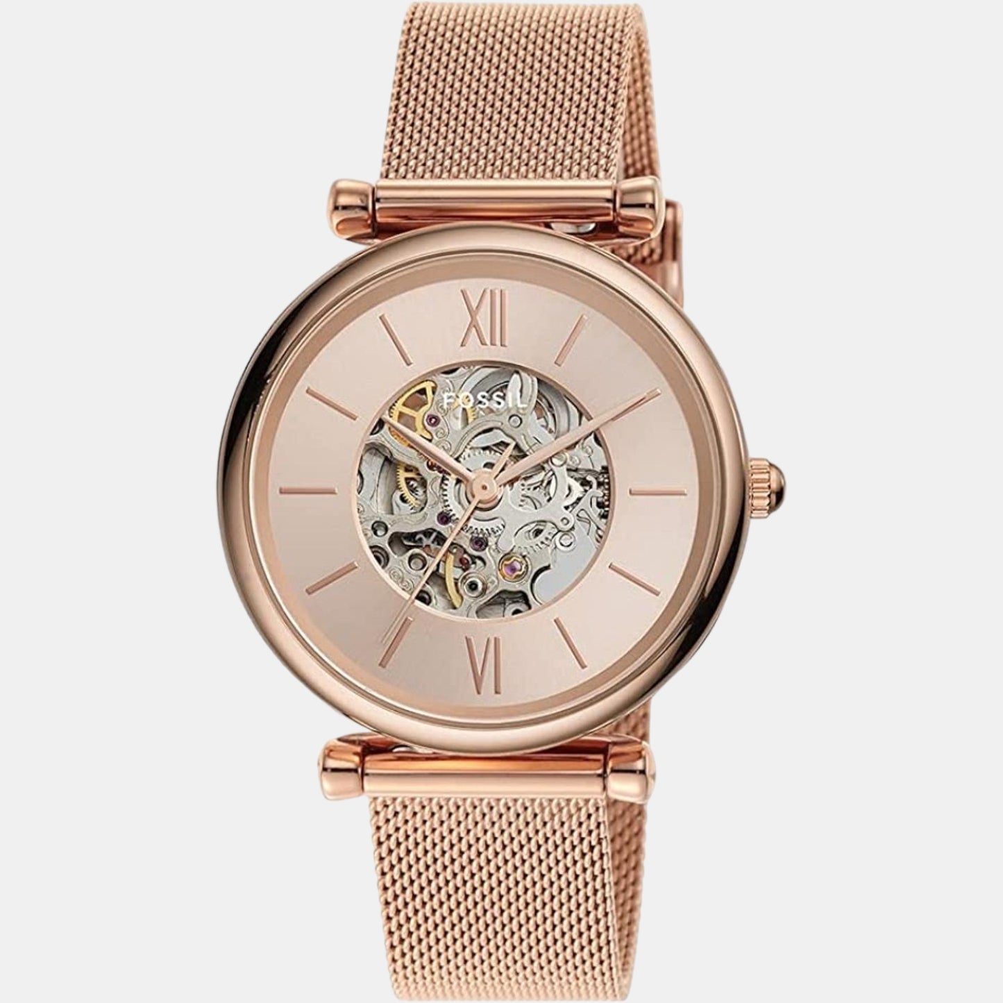 Female Rose Gold Analog Stainless Steel Automatic Watch ME3175