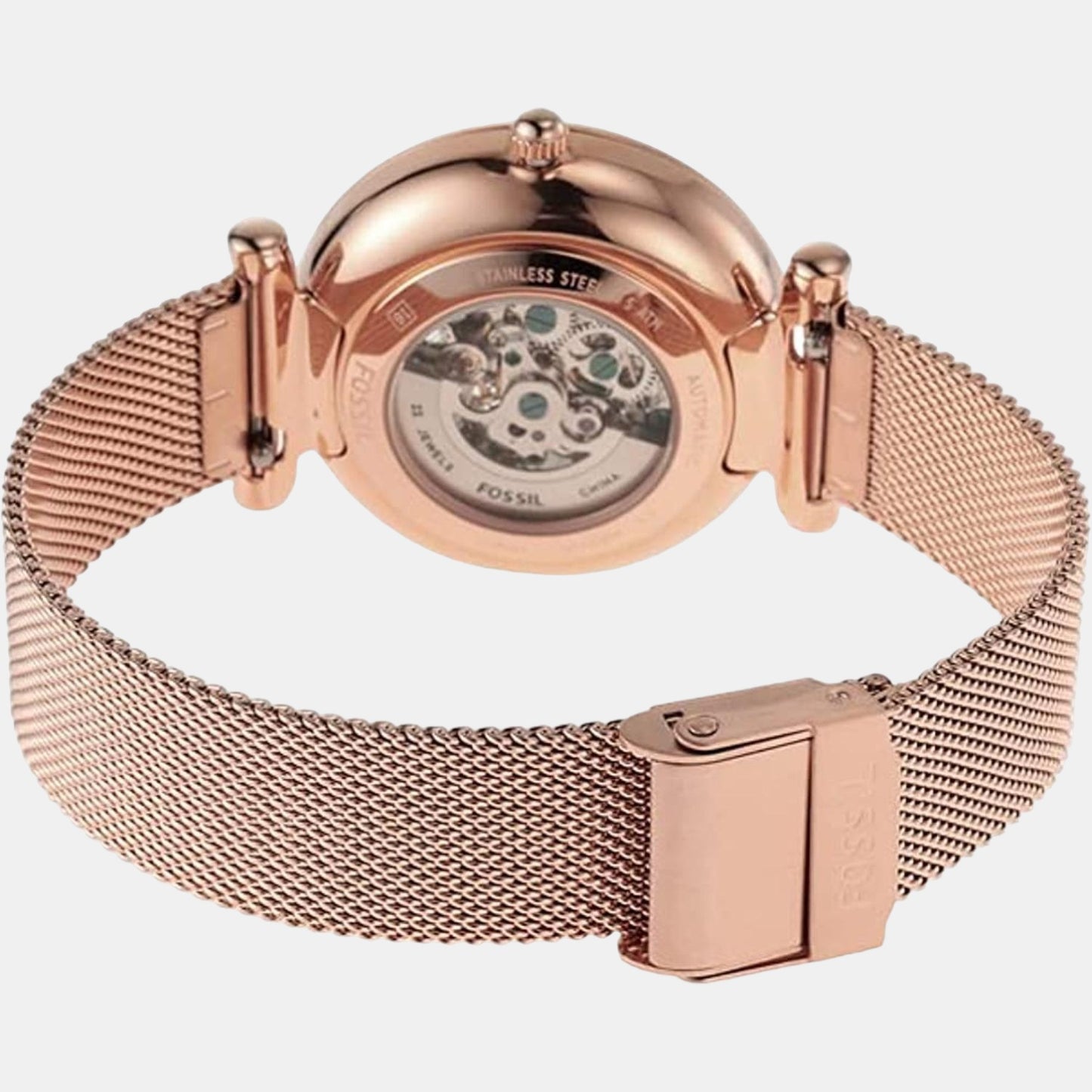 Female Rose Gold Analog Stainless Steel Automatic Watch ME3175