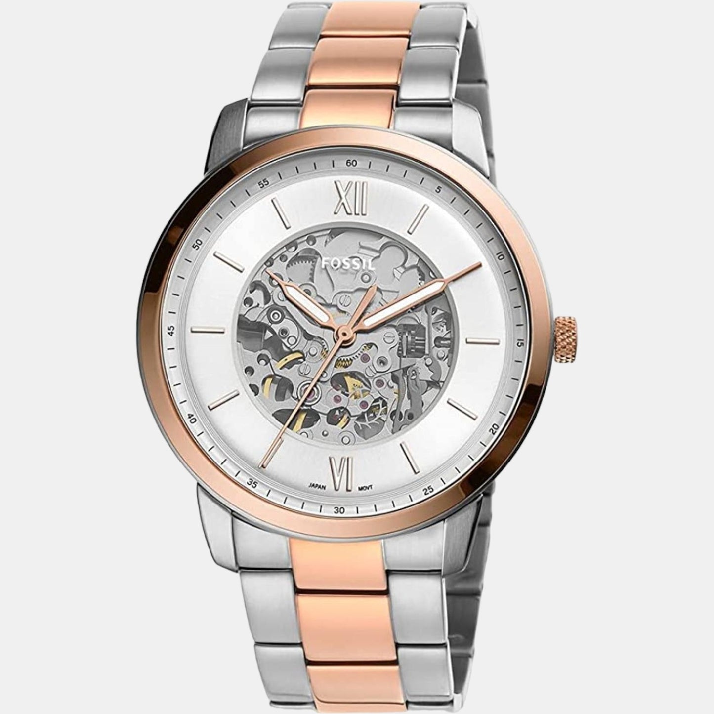 Male White Analog Stainless Steel Automatic Watch ME3196