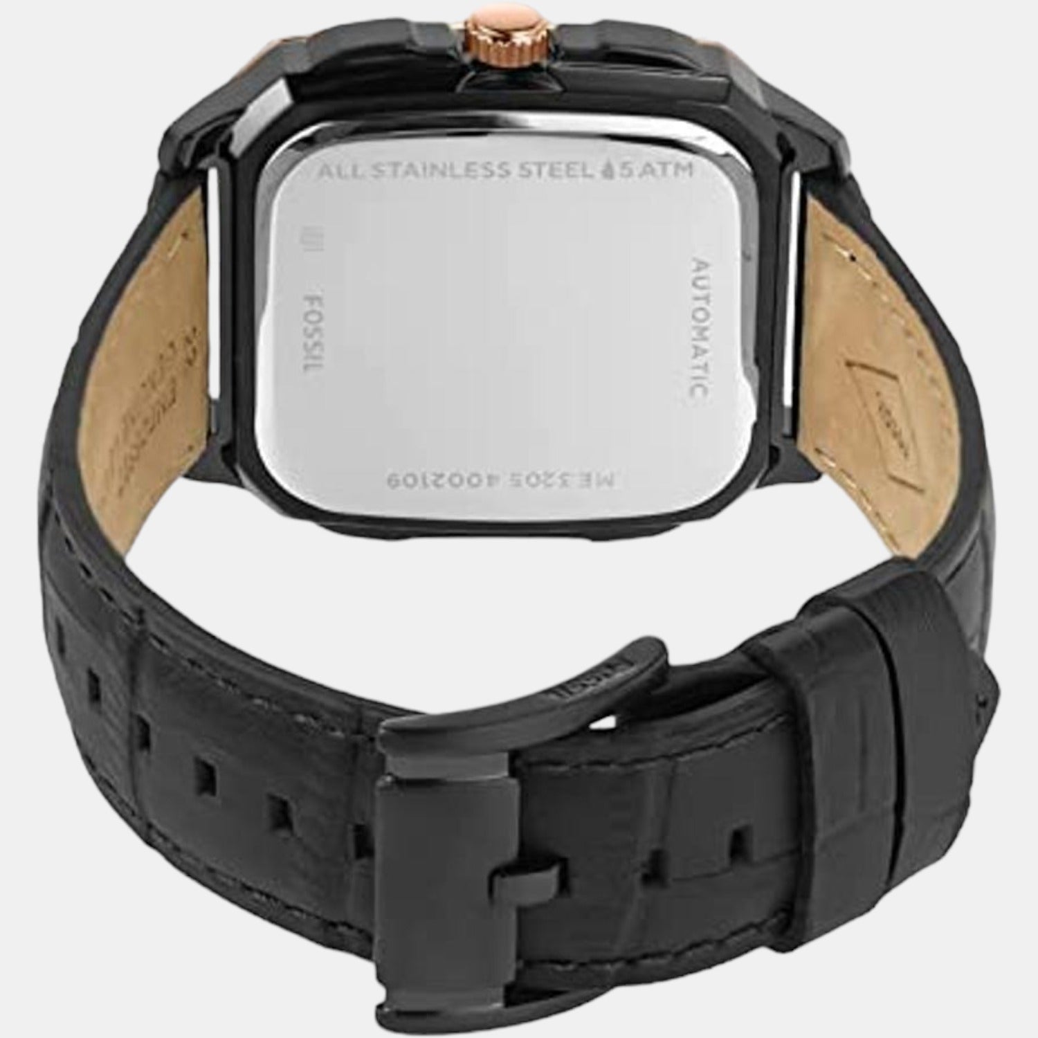 Fossil Leather Black watch