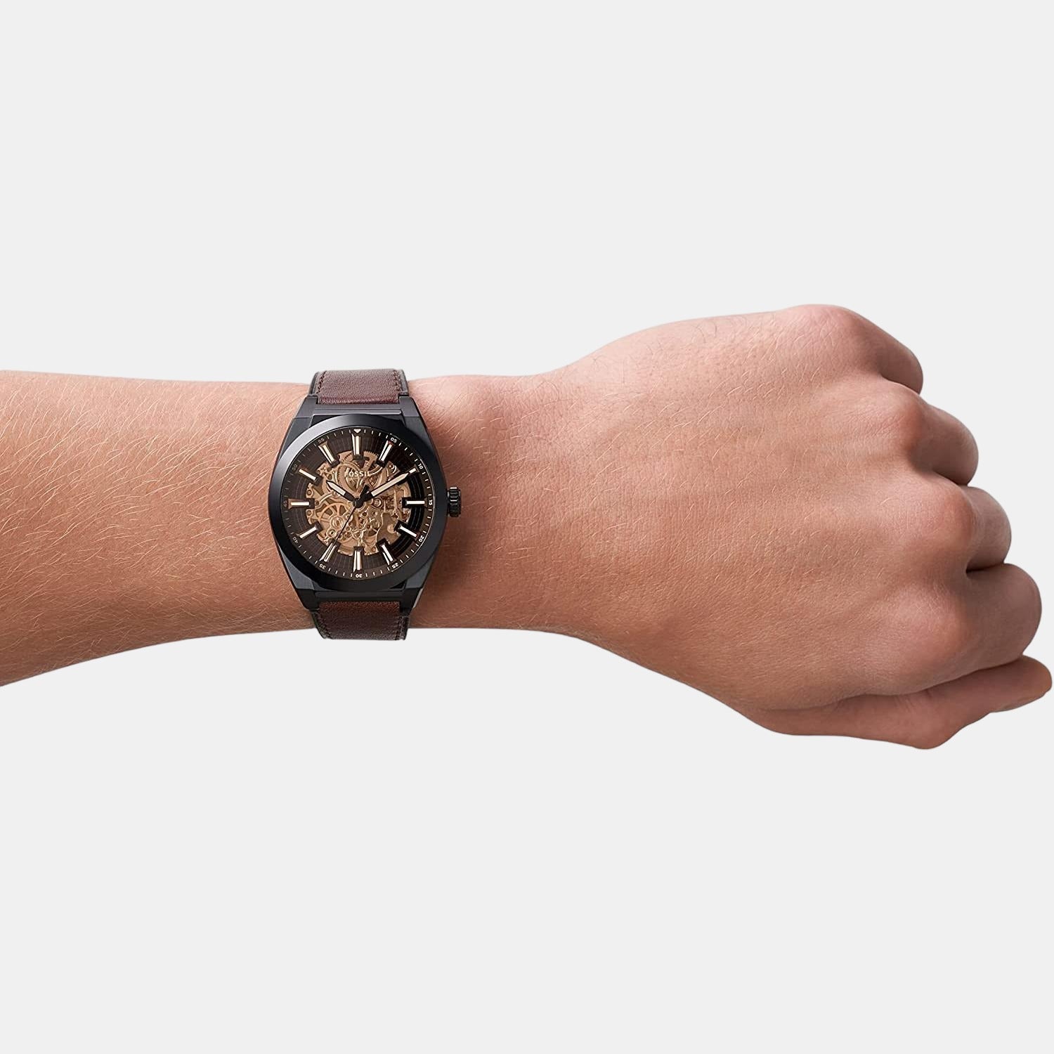 Fossil Leather Black watch