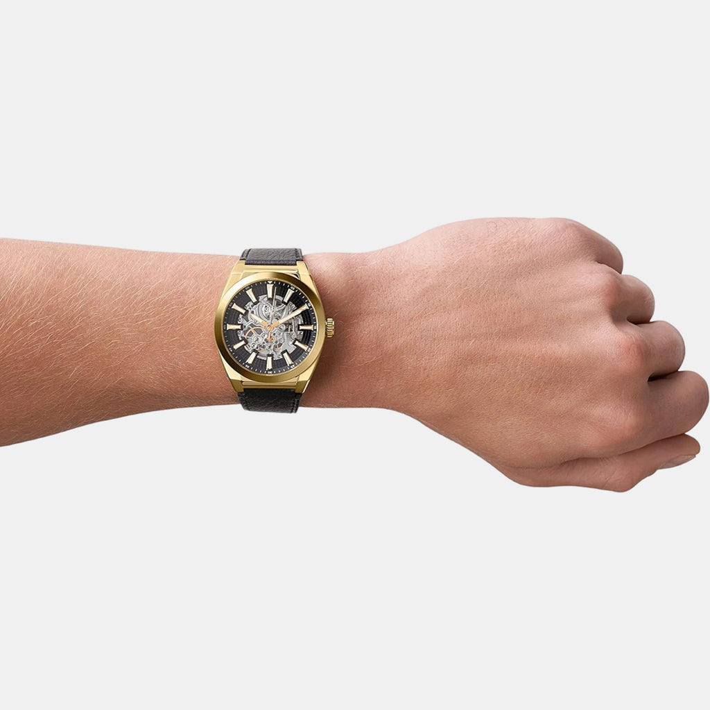 Fossil Leather Black watch