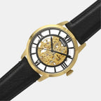 Fossil Leather Black watch