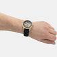 Male Black Analog Leather Automatic Watch ME3210