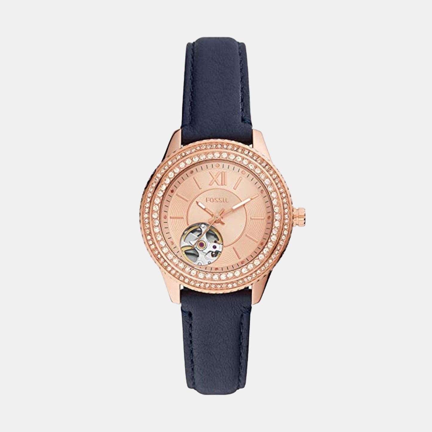 Female Rose Gold Analog Leather Automatic Watch ME3212