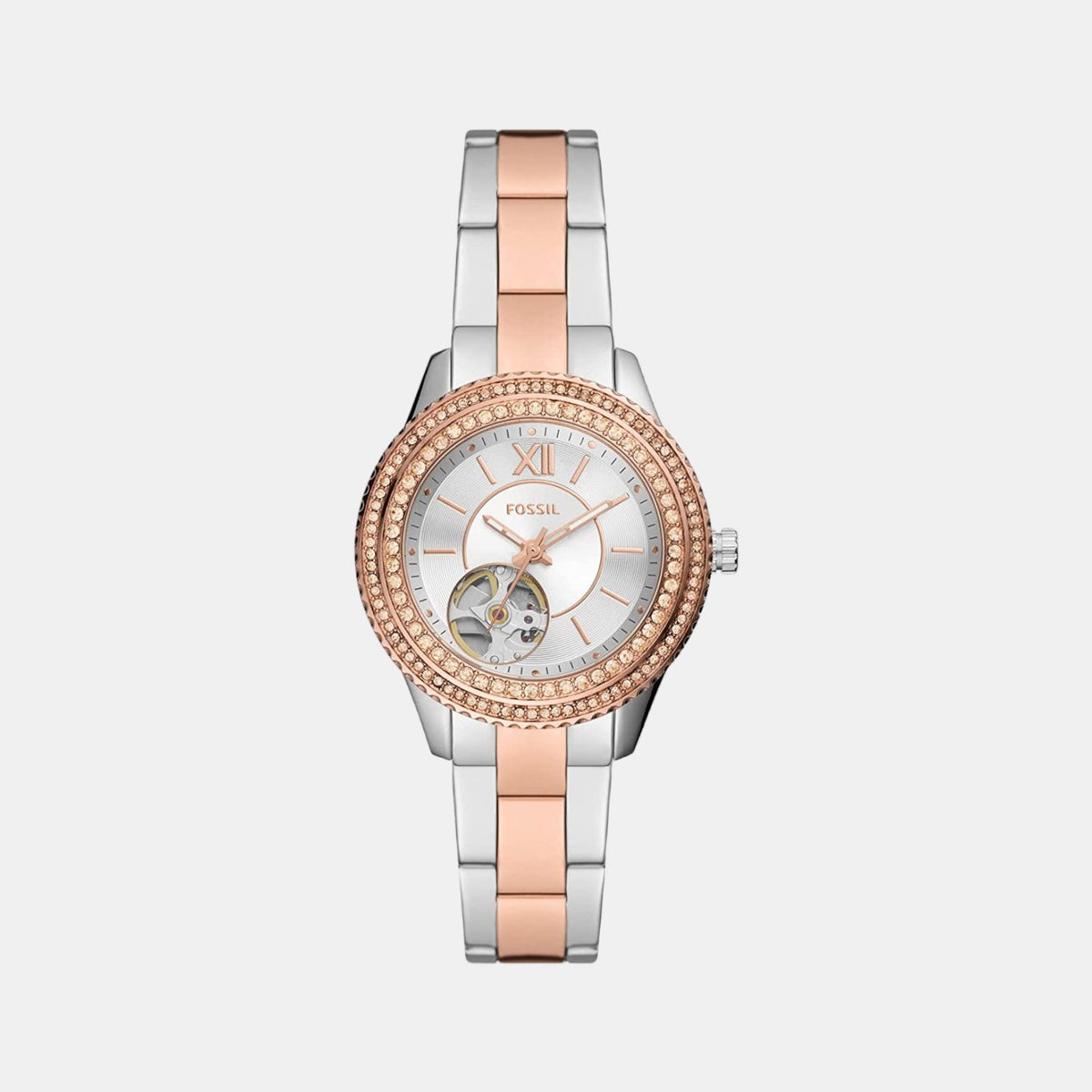 Fossil Round Silver Analog watch