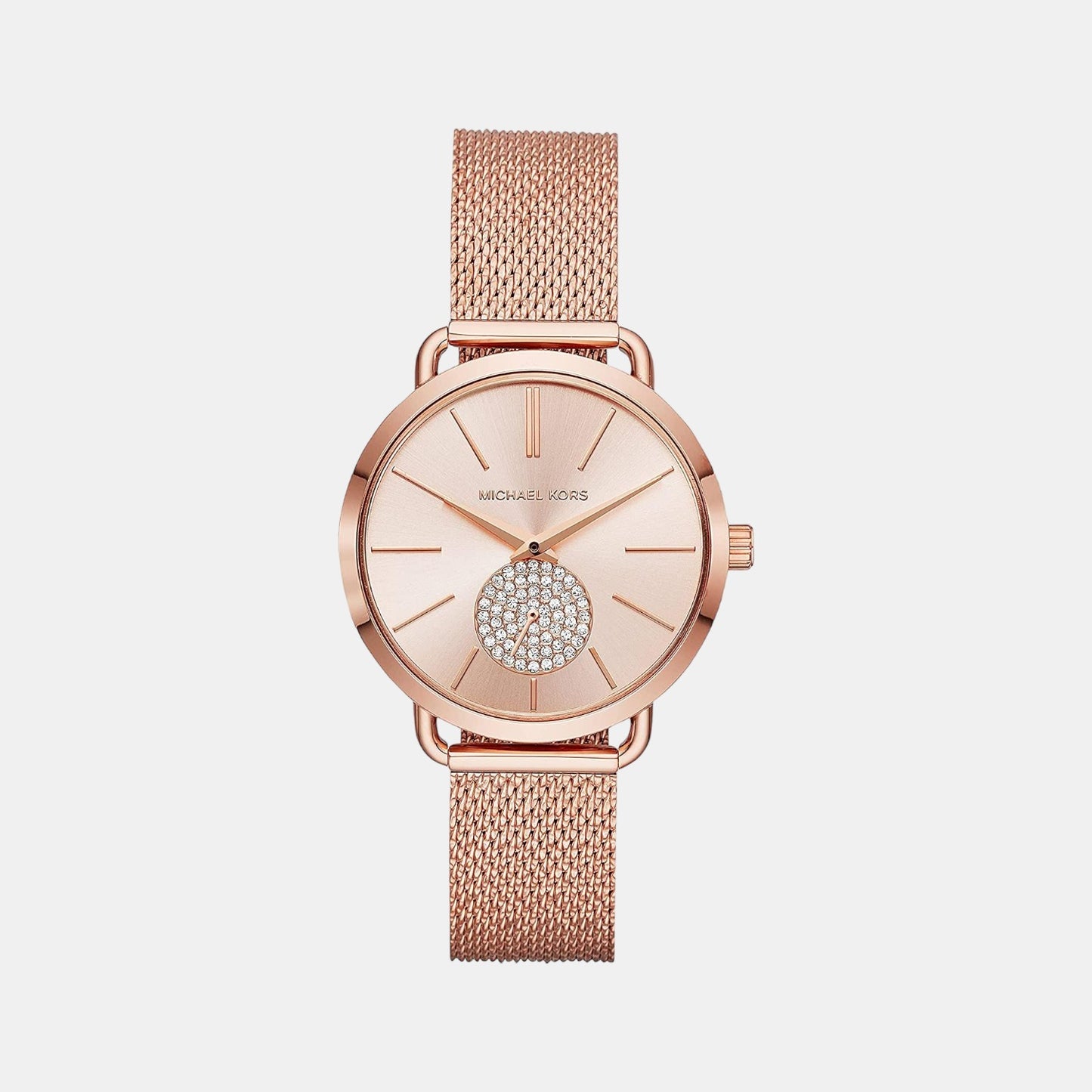 Female Rose Gold Analog Stainless Steel Watch MK3845