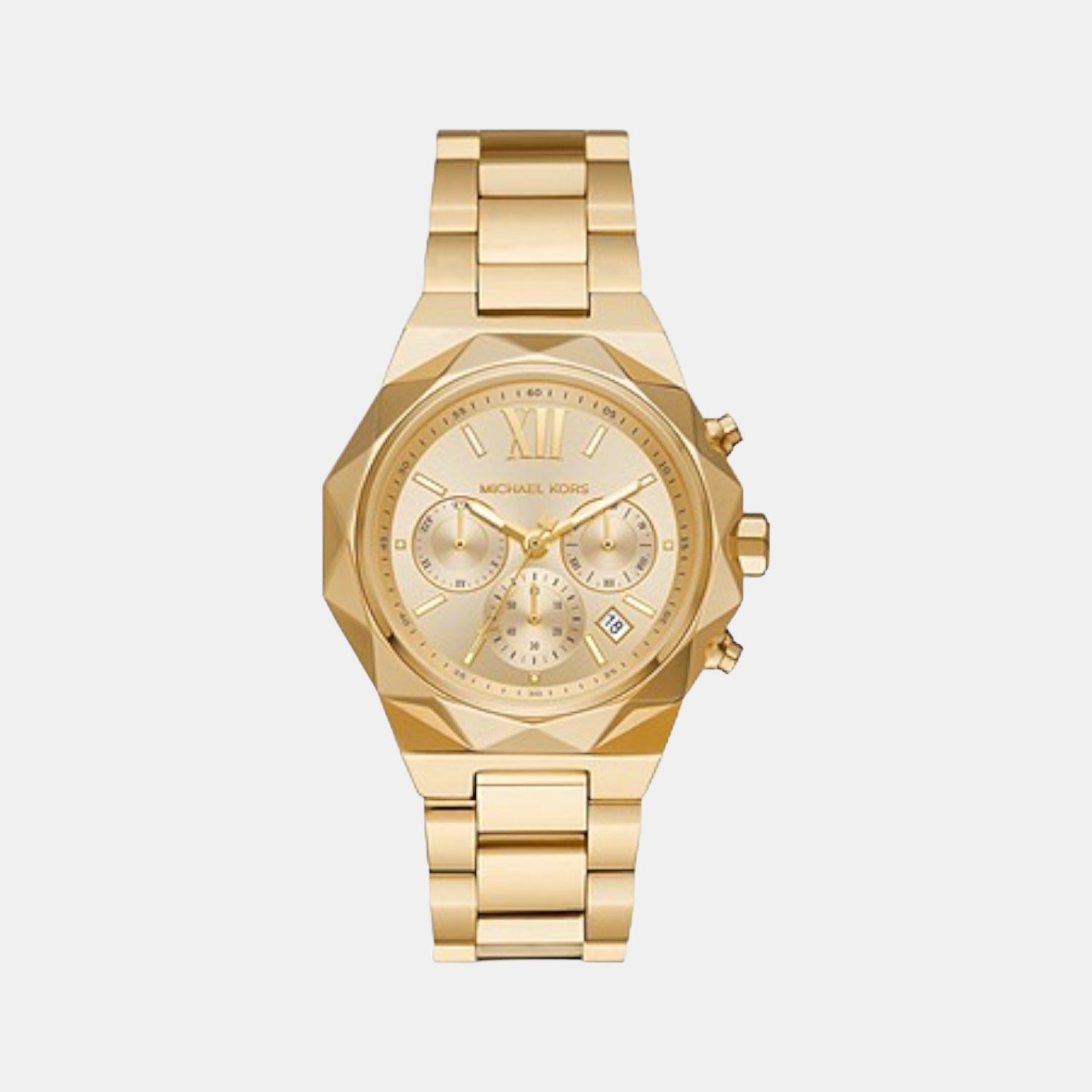 Female Gold Stainless Steel Chronograph Watch MK4690