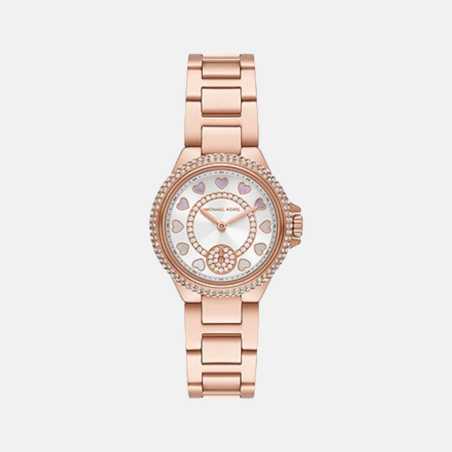 Female White Analog Stainless Steel Watch MK4700