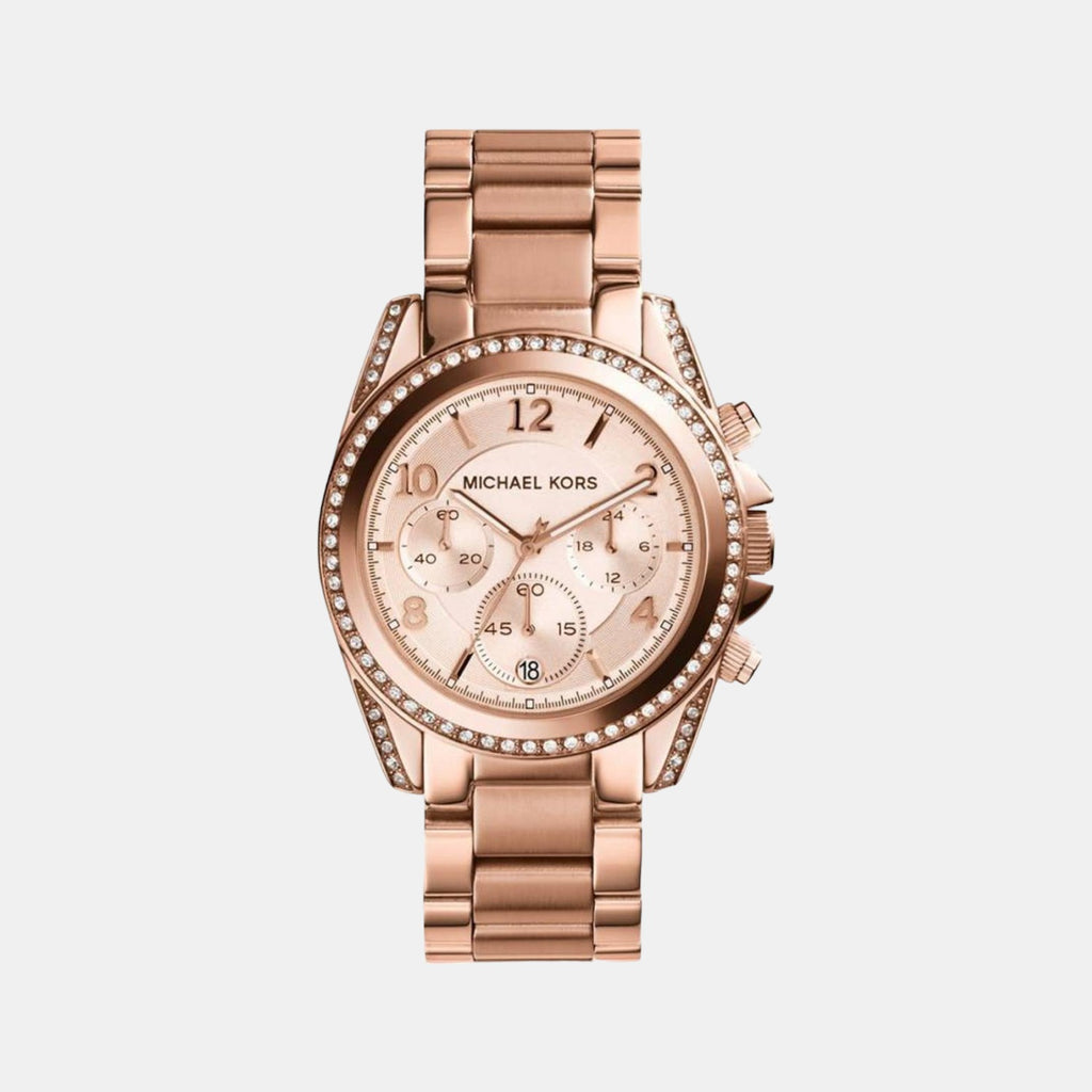Michael Kors Round Rose Gold Chronograph watch