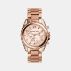 Michael Kors Round Rose Gold Chronograph watch