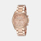 Female Rose Gold Stainless Steel Chronograph Watch MK5263I
