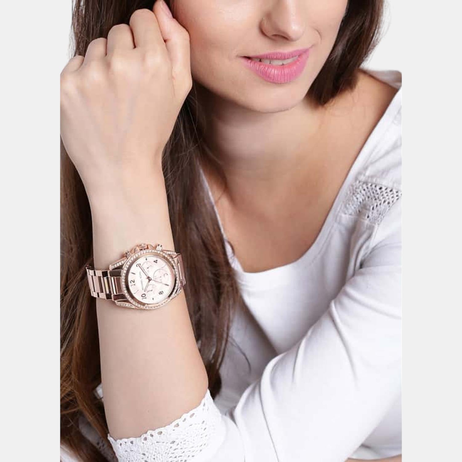 Michael Kors Watch Women Silver baguette stone-embellished bezel | eBay