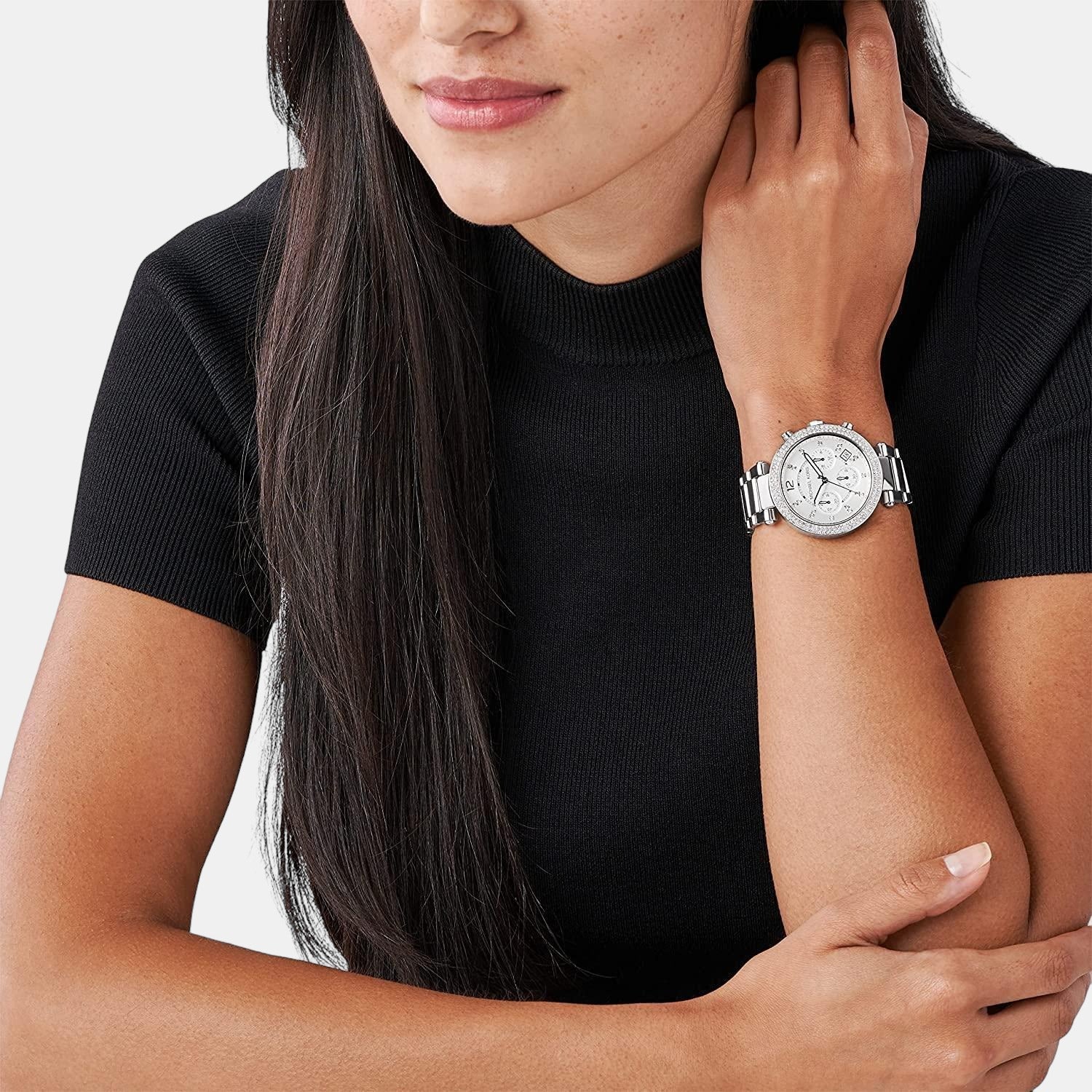 Michael kors store watches silver ladies