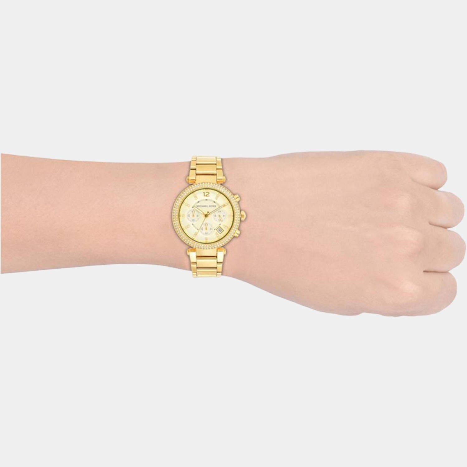 Michael Kors Female Gold Quartz Stainless Steel Chronograph Watch