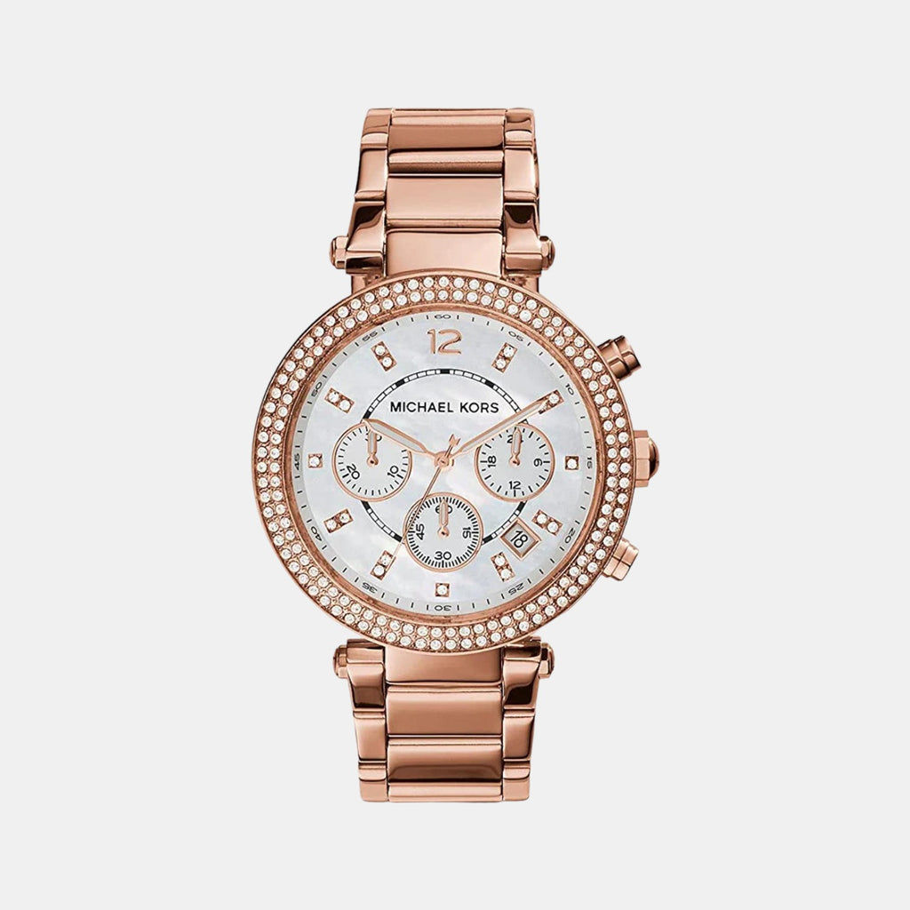 Michael Kors Round White Chronograph watch