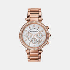 Michael Kors Round White Chronograph watch