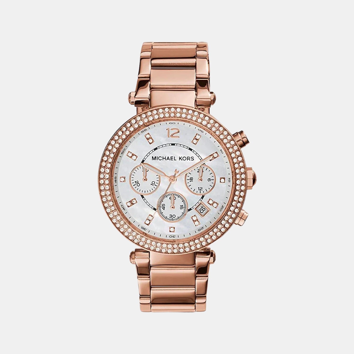 Michael Kors Round White Chronograph watch