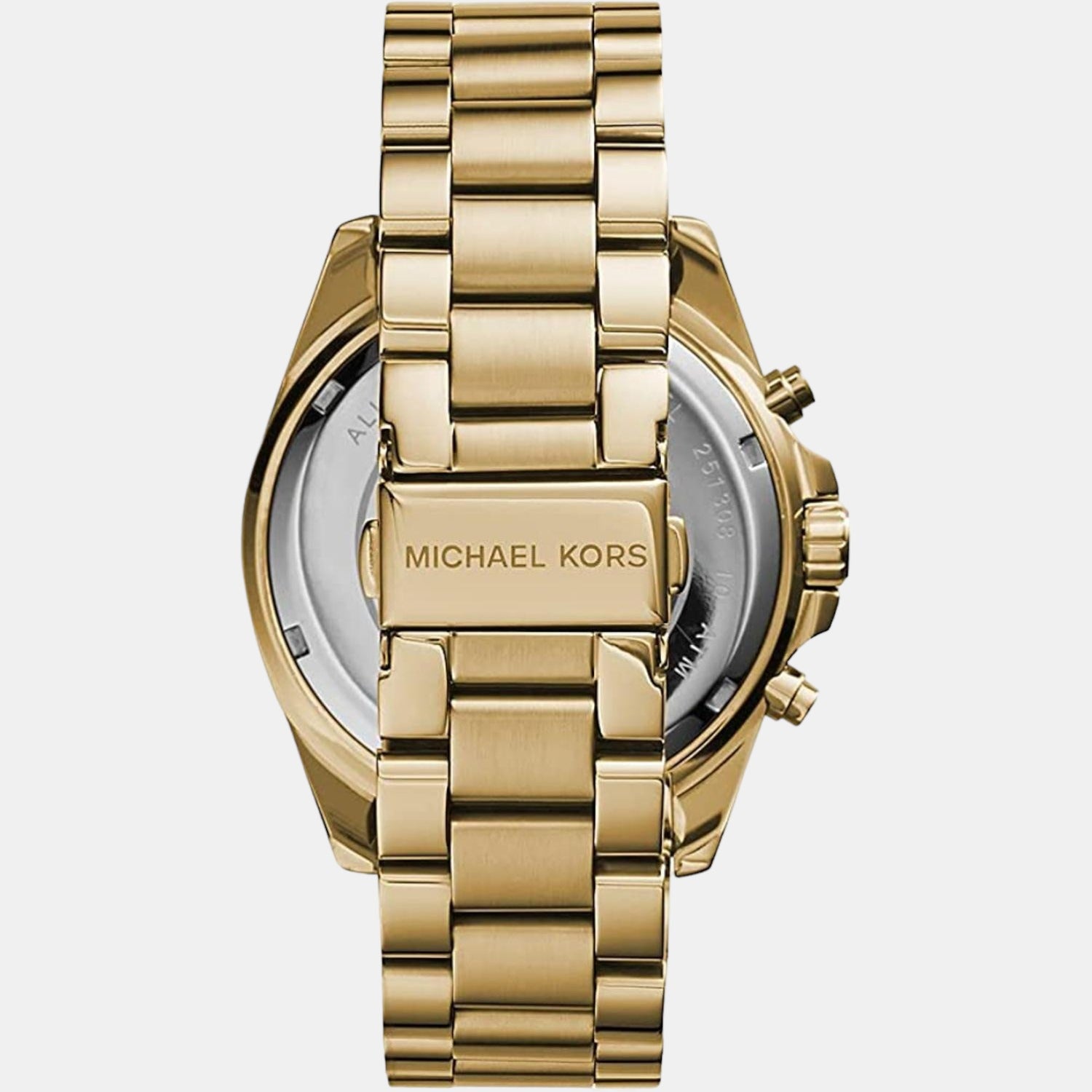 Pre-owned Michael Kors Mk5605 Bradshaw Gold Plated Dress Chronograph  Women's Watch | ModeSens