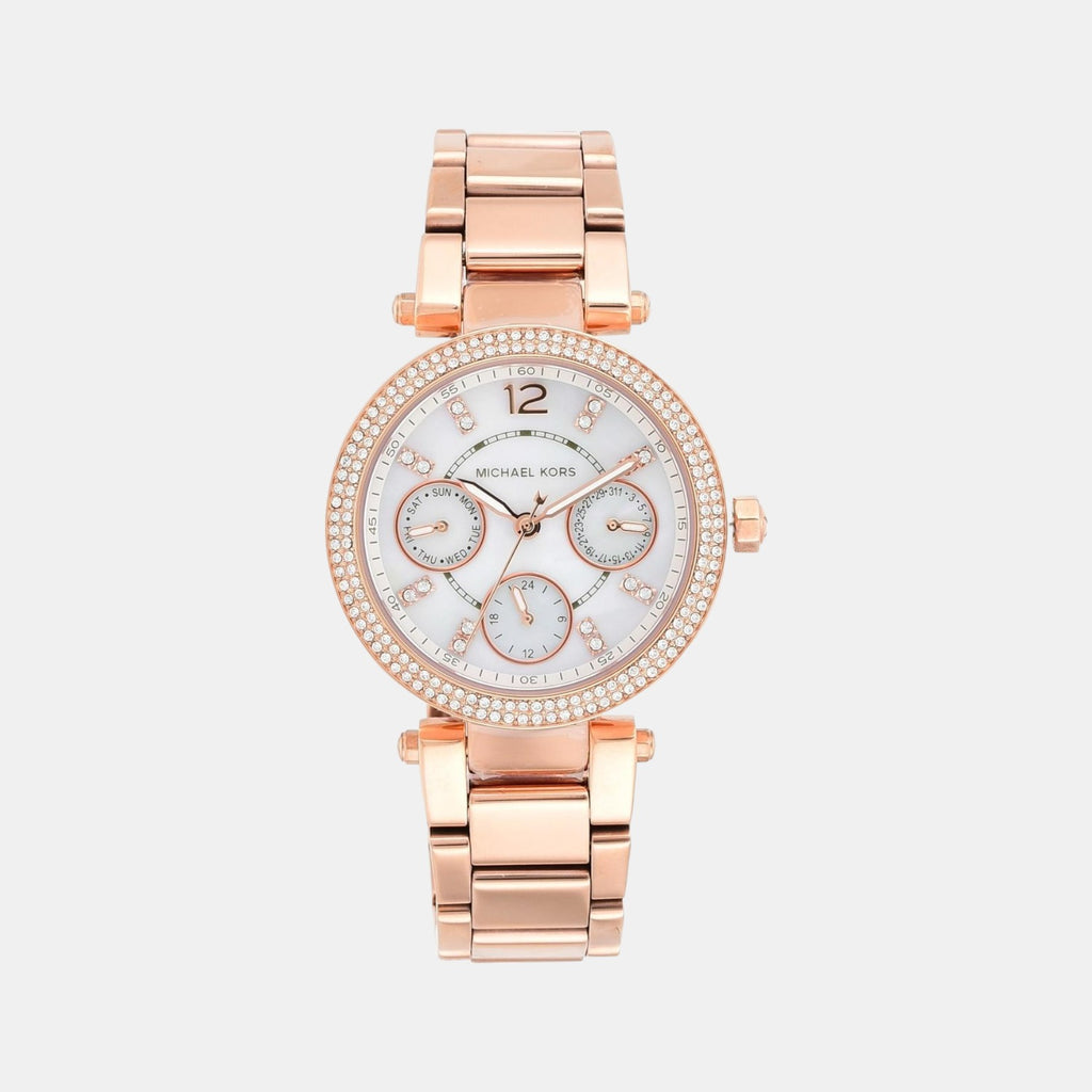 Michael Kors Round White Chronograph watch